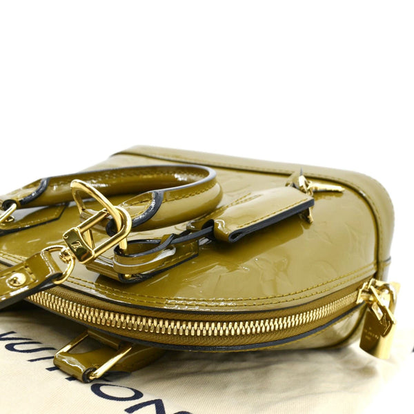 LV Alma BB Vernis Leather Crossbody Bag Vert Olive