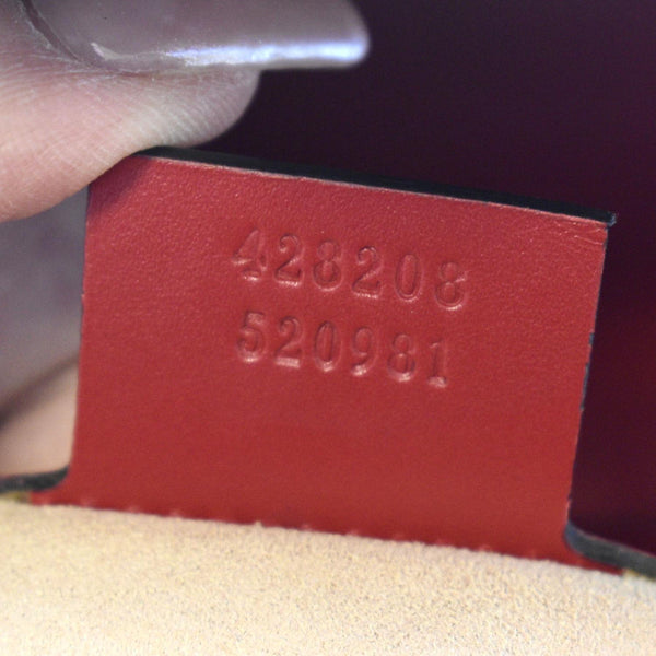 Gucci Signature Medium Padlock Leather Shoulder Bag Red - Number