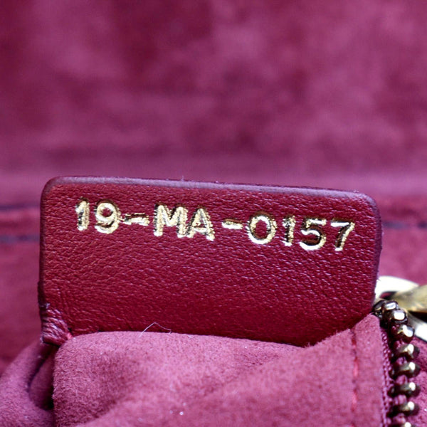 CHRISTIAN DIOR Dio(r)evolution Flap Calfskin Shoulder Bag Dark Red