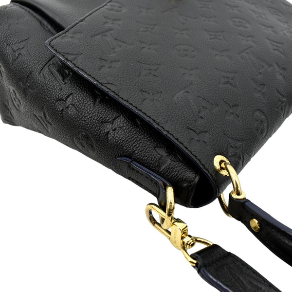 LOUIS VUITTON Blanche MM Empreinte Leather Shoulder Bag Black