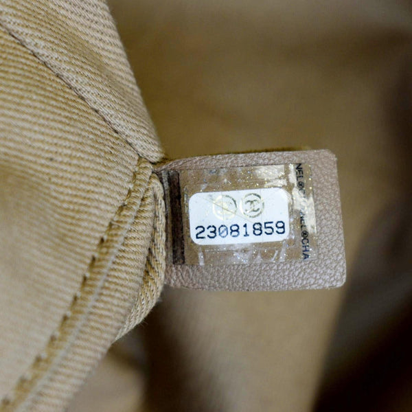 Chanel Deauville Canvas Tote Bag in Beige color - Number