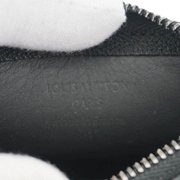 LOUIS VUITTON LV Aerogram Leather Key Pouch Black