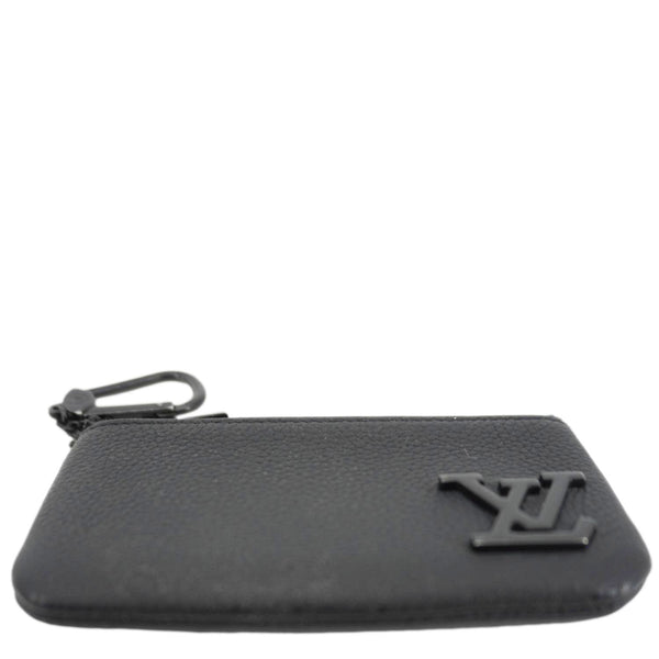 LOUIS VUITTON LV Aerogram Leather Key Pouch Black