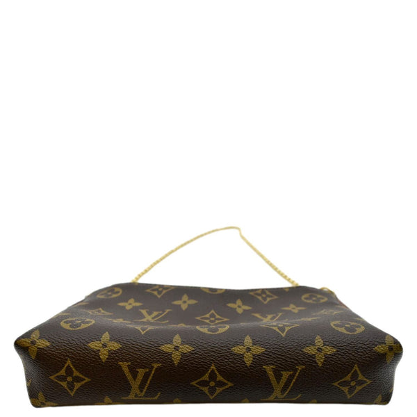 LOUIS VUITTON Pallas Monogram Canvas Clutch Crossbody Bag Brown