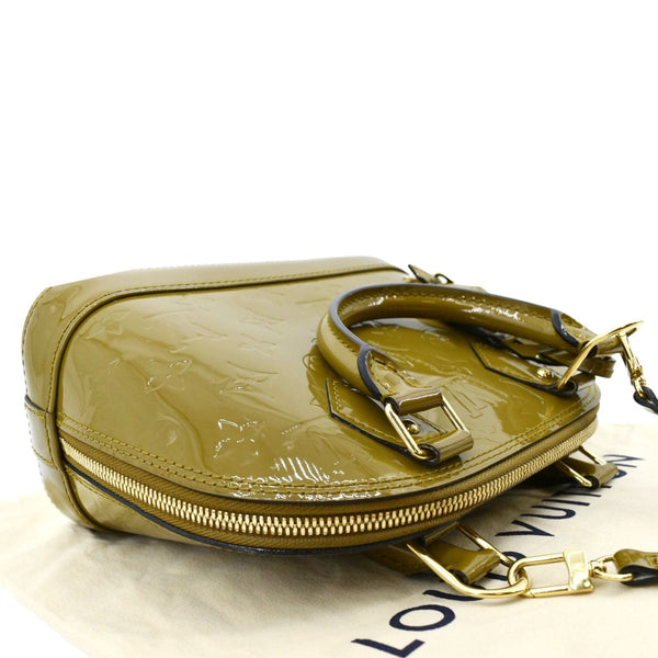 LV Alma BB Vernis Leather Crossbody Bag Vert Olive