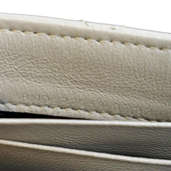 YVES SAINT LAURENT Gaby Small Envelope Quilted Leather Wallet Beige