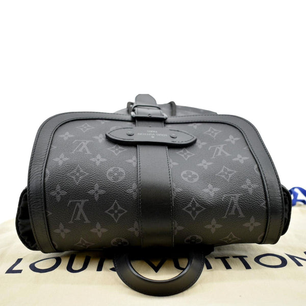 LOUIS VUITTON Saumur Monogram Canvas Backpack Bag Grey