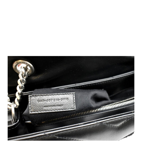 YVES SAINT LAURENT Medium Loulou Matelasse Leather Chain Shoulder Bag Black