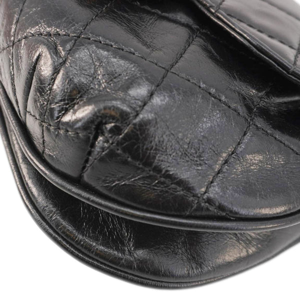 CHANEL Bubble CC Aged Calfskin Small Crossbody Bag Black