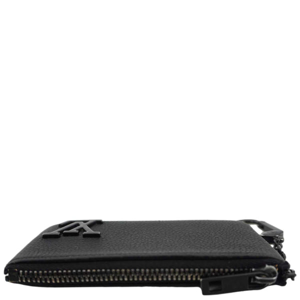 LOUIS VUITTON LV Aerogram Leather Key Pouch Black