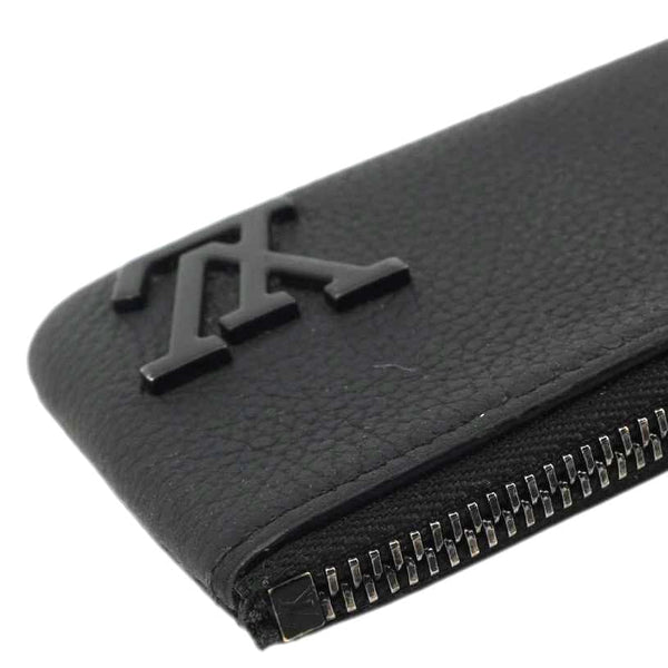 LOUIS VUITTON LV Aerogram Leather Key Pouch Black