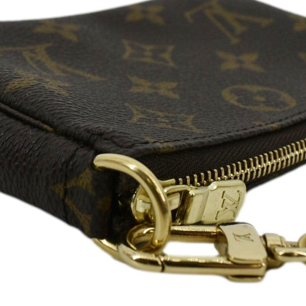 LOUIS VUITTON Pochette Mini Monogram Canvas Accessoires Pouch Brown