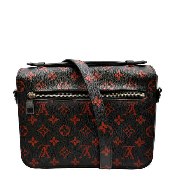 LOUIS VUITTON Metis Pochette Infrarouge Monogram Canvas Crossbody Bag Black
