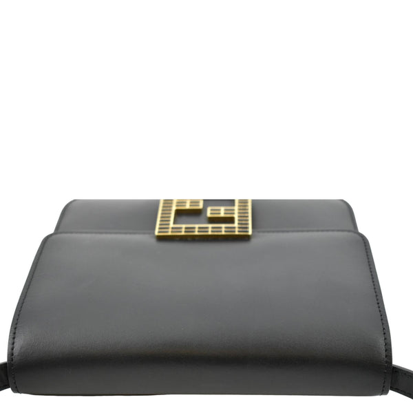 FENDI Fab Leather Crossbody Bag Black