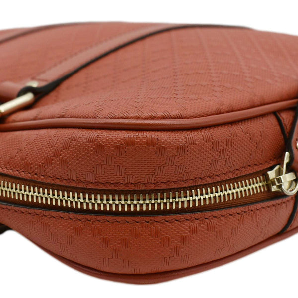 GUCCI Diamante Bright Leather Briefcase Travel Bag Orange 344357