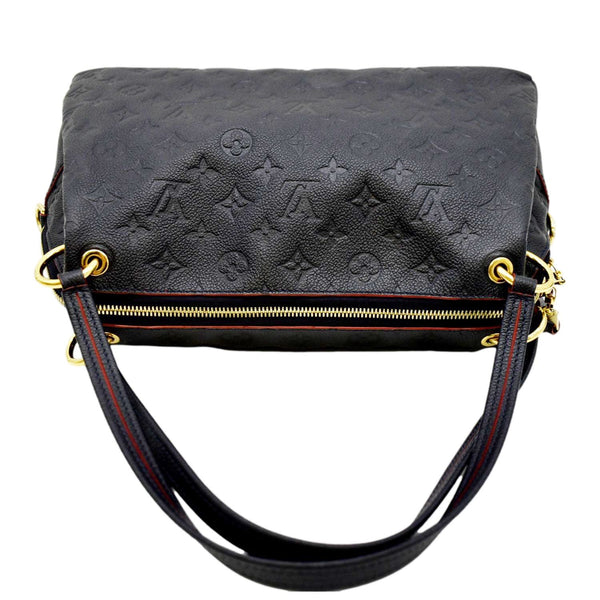 Top View of LV Ponthieu PM Empreinte Leather Shoulder Bag Black