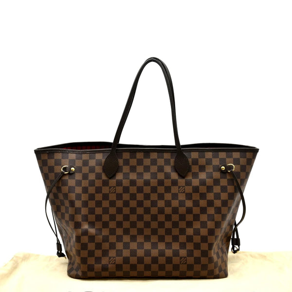 LOUIS VUITTON Neverfull GM Damier Ebene Tote Shoulder Bag Brown
