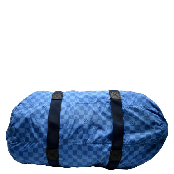 LOUIS VUITTON Keepall 50 Adventure Practical Nylon Damier Masai Duffle Travel Bag Blue - Final Sale