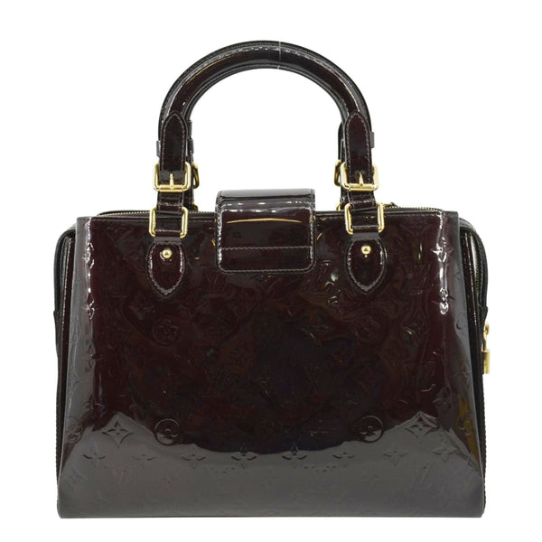 LOUIS VUITTON Melrose Avenue Monogram Vernis Leather Satchel Bag Amarante