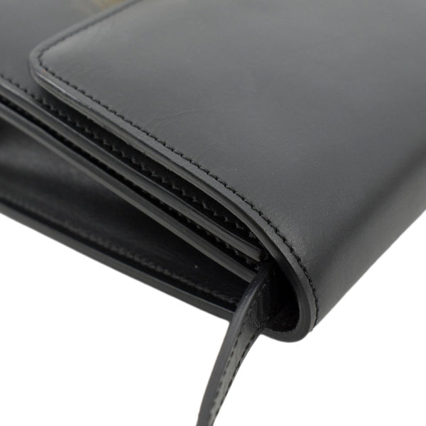 FENDI Fab Leather Crossbody Bag Black