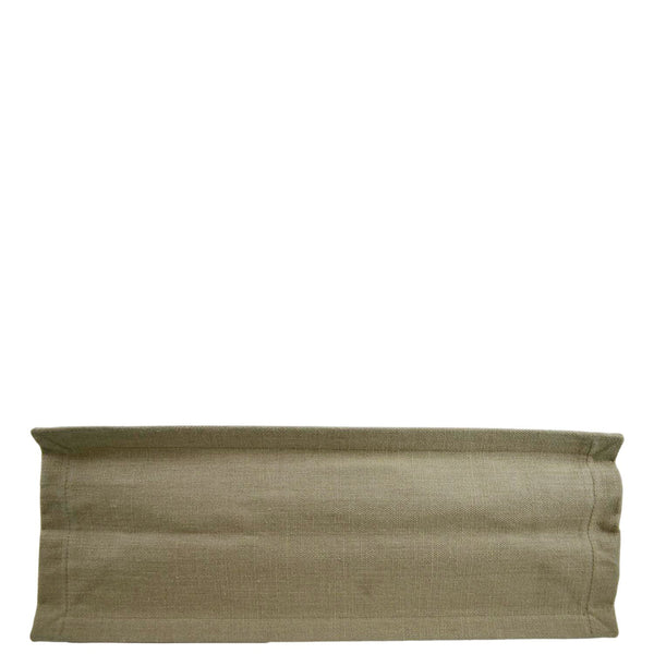 YVES SAINT LAURENT Rive Gauche Small Linen Leather Tote Griege