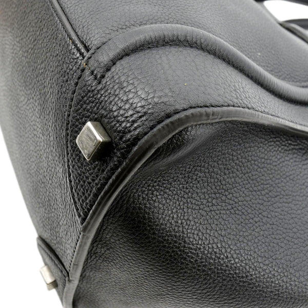 CELINE Drummed Mini Luggage Calfskin Leather Tote Bag Black