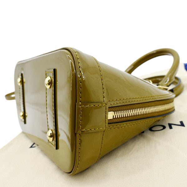 LV Alma BB Vernis Leather Crossbody Bag Vert Olive