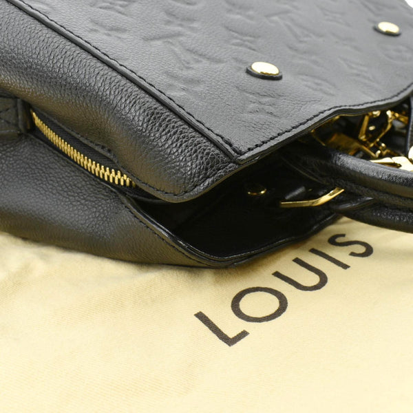 LOUIS VUITTON Montaigne BB Monogram Empreinte Leather Satchel Bag Black