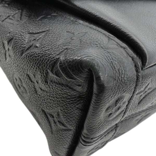 LOUIS VUITTON Blanche MM Empreinte Leather Shoulder Bag Black