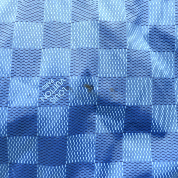 LOUIS VUITTON Keepall 50 Adventure Practical Nylon Damier Masai Duffle Travel Bag Blue - Final Sale