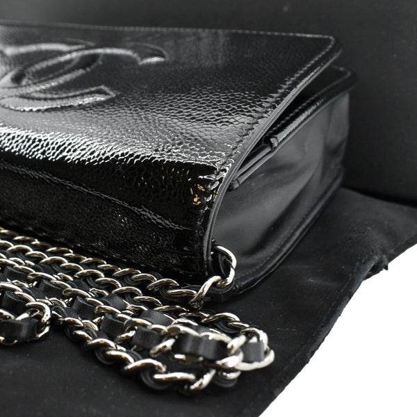 Chanel CC WOC Caviar Leather Wallet Chain Shoulder Bag - Top Left