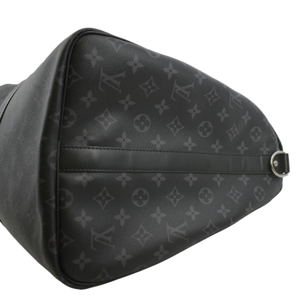 LOUIS VUITTON Keepall 55 Bandouliere Monogram Eclipse Travel Bag Black