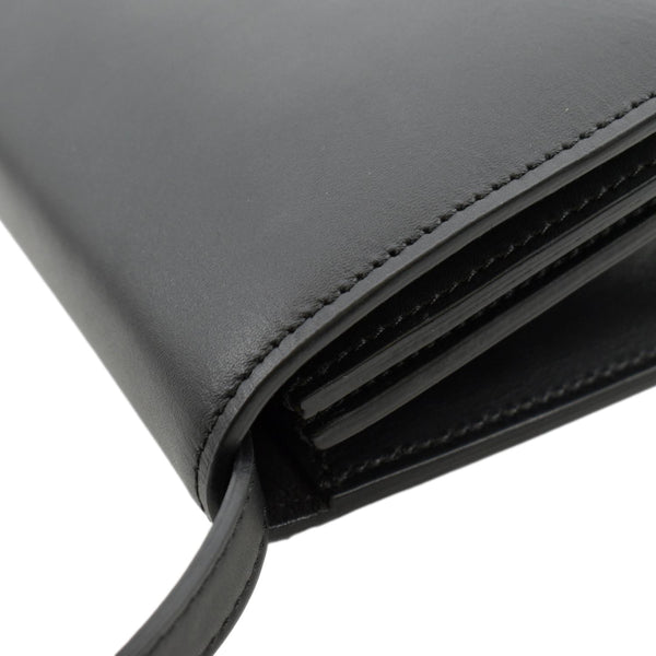 FENDI Fab Leather Crossbody Bag Black