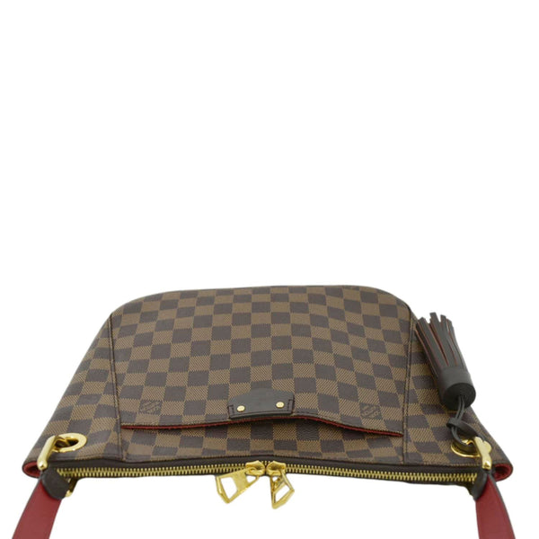 LOUIS VUITTON South Bank Besace Damier Ebene Crossbody Bag Brown