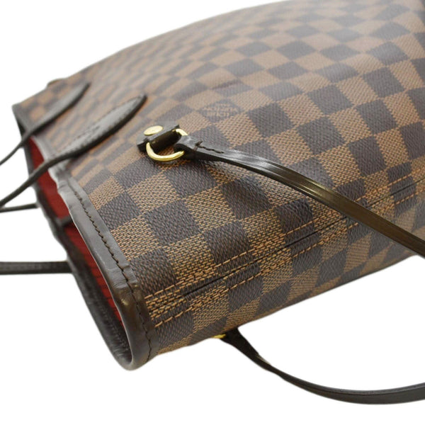 LOUIS VUITTON Neverfull MM Damier Ebene Tote Bag Brown