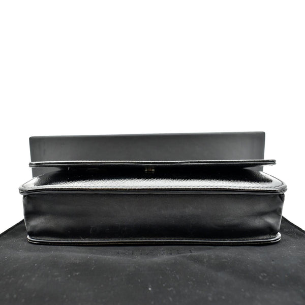Chanel CC WOC Caviar Leather Wallet Chain Shoulder Bag - Bottom