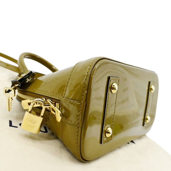 LV Alma BB Vernis Leather Crossbody Bag Vert Olive