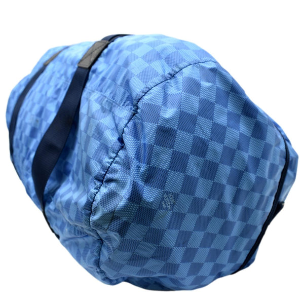 LOUIS VUITTON Keepall 50 Adventure Practical Nylon Damier Masai Duffle Travel Bag Blue - Final Sale