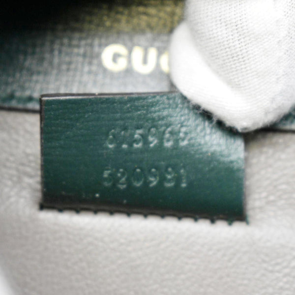 GUCCI Sylvie 1969 Mini Leather Shoulder Bag Green 615965