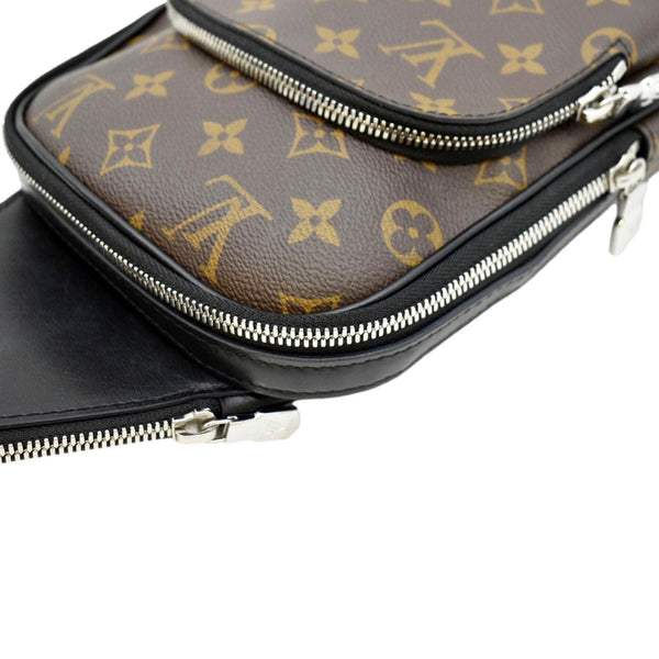 LOUIS VUITTON Avenue Sling Monogram Canvas Backpack Bag Brown