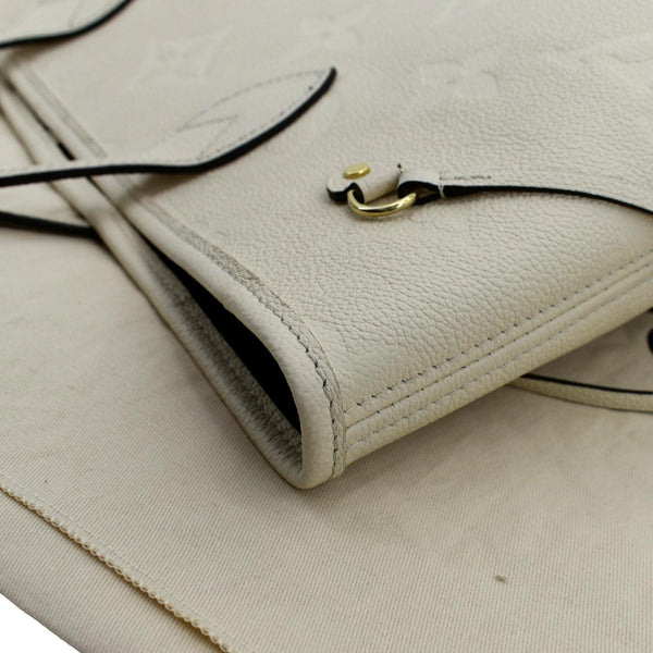 Louis Vuitton Neverfull MM Monogram Empreinte Tote Bag in Beige color - Top Left