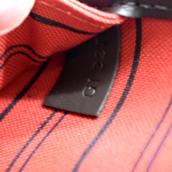 LOUIS VUITTON Neverfull MM Damier Ebene Tote Bag Brown