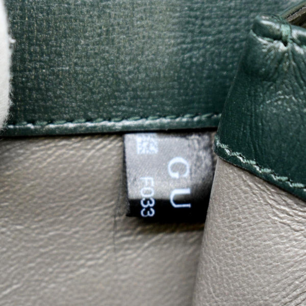 GUCCI Sylvie 1969 Mini Leather Shoulder Bag Green 615965