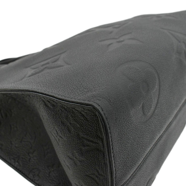 LOUIS VUITTON Onthego GM Monogram Empreinte Leather Tote Shoulder Bag Black