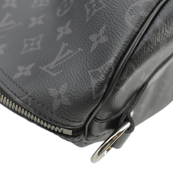 LOUIS VUITTON Keepall 55 Bandouliere Monogram Eclipse Travel Bag Black