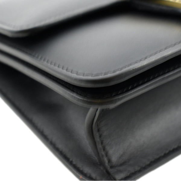 FENDI Fab Leather Crossbody Bag Black