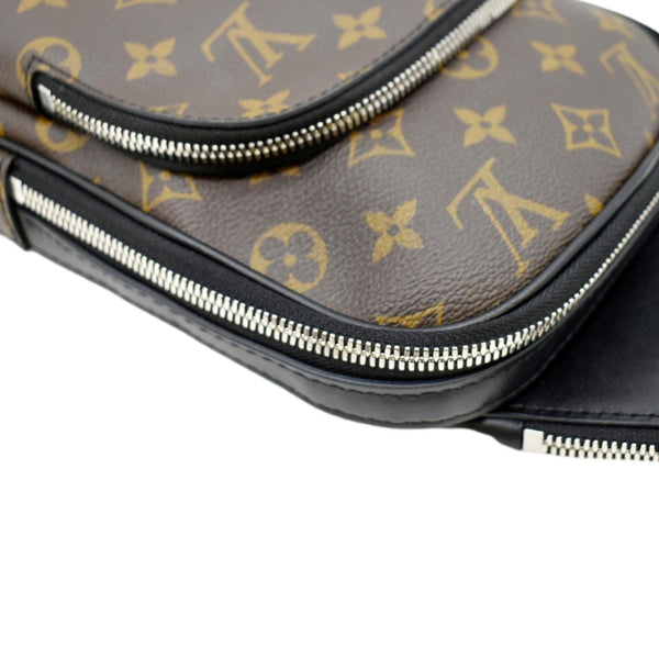 LOUIS VUITTON Avenue Sling Monogram Canvas Backpack Bag Brown