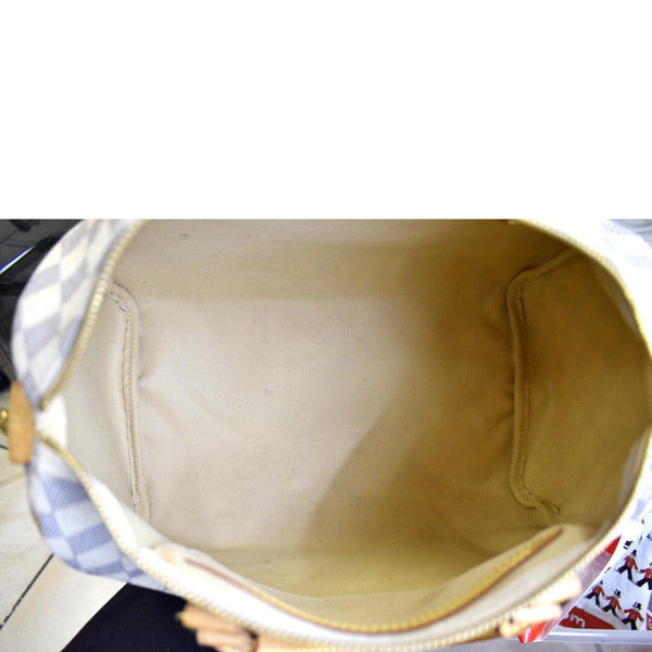 LOUIS VUITTON Speedy 30 Damier Azur Satchel Bag White