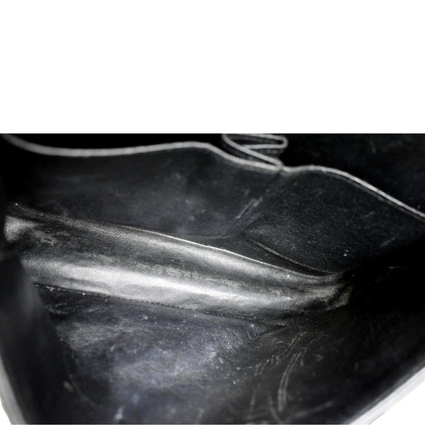 CHANEL Classic Medium Double Flap Patent Leather Shoulder Bag Black