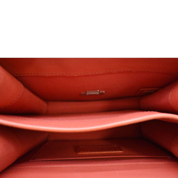 CHANEL CC Box Flap Quilted Leather Shoulder Bag Red